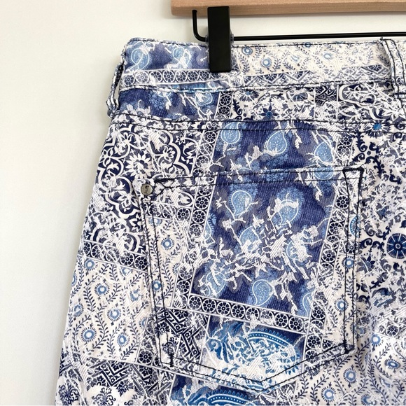 ANTHROPOLOGIE Pilcro Jacquard Spring Summer Pants - Picture 15 of 16